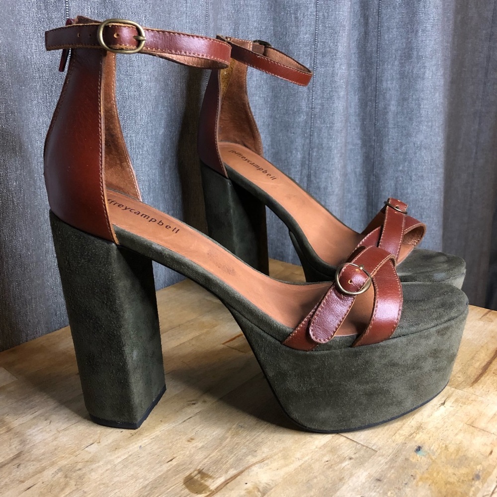 Jeffrey Campbell suede platform heels size 9